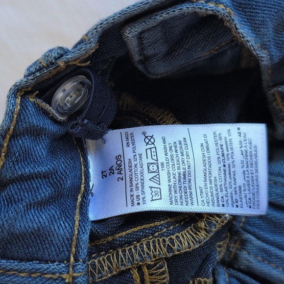 old navy ballerina 24/7 denim skinny jeans 2T toddler girls - Picture 3 of 8